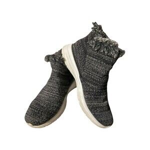 Telic Apres-Ski Recovery Comfort Boot Granite Gray SZ 8 Ankle High top Faux Fur